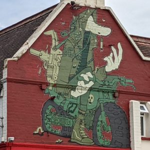 An example of Bristol's vibrant Street Art scene (artist unknown)